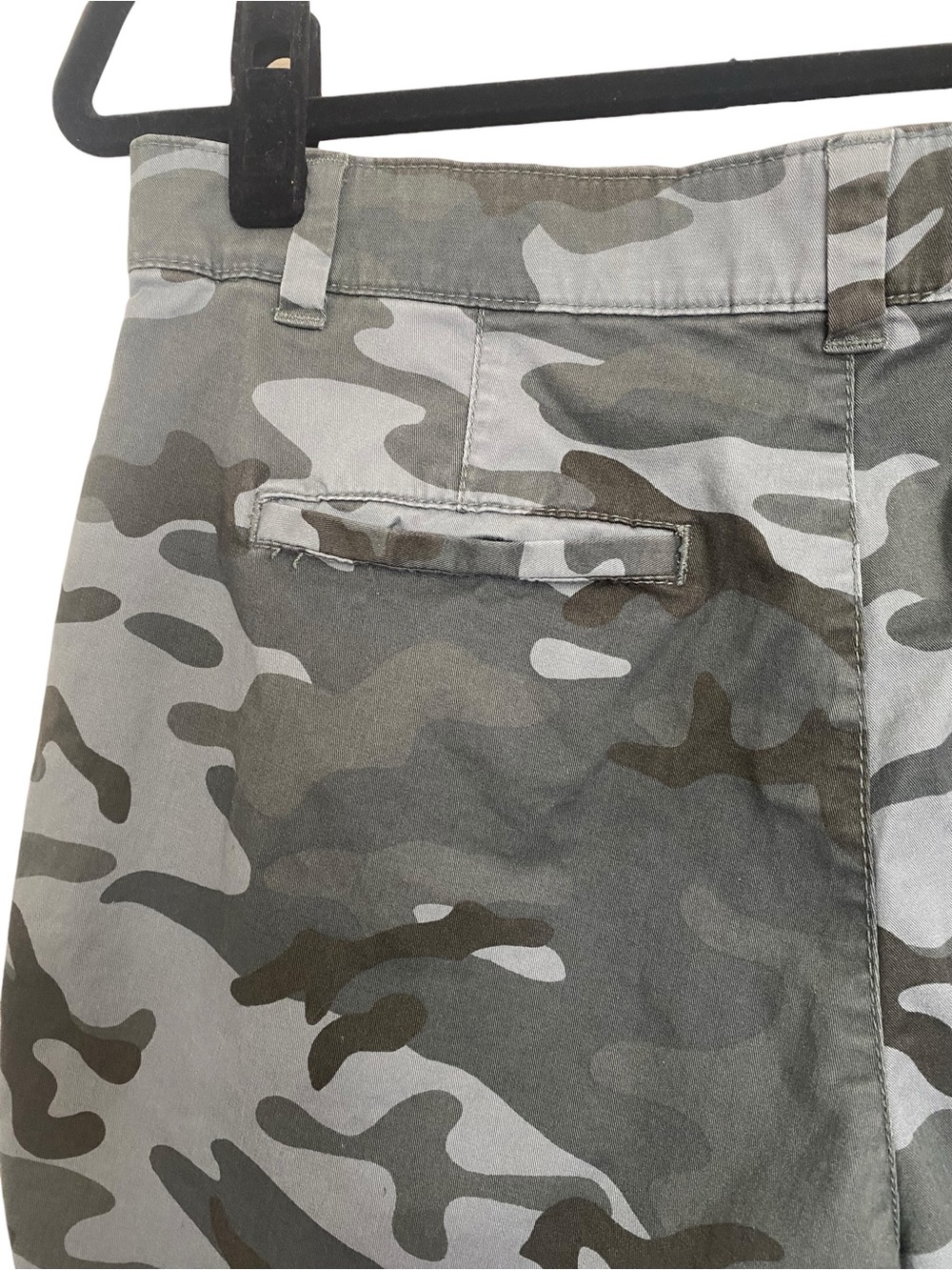 Gap Girlfriend Utility Cargo Shorts Women’s 8 Green Gray Camo Cotton Stretch - Picture 5 of 8